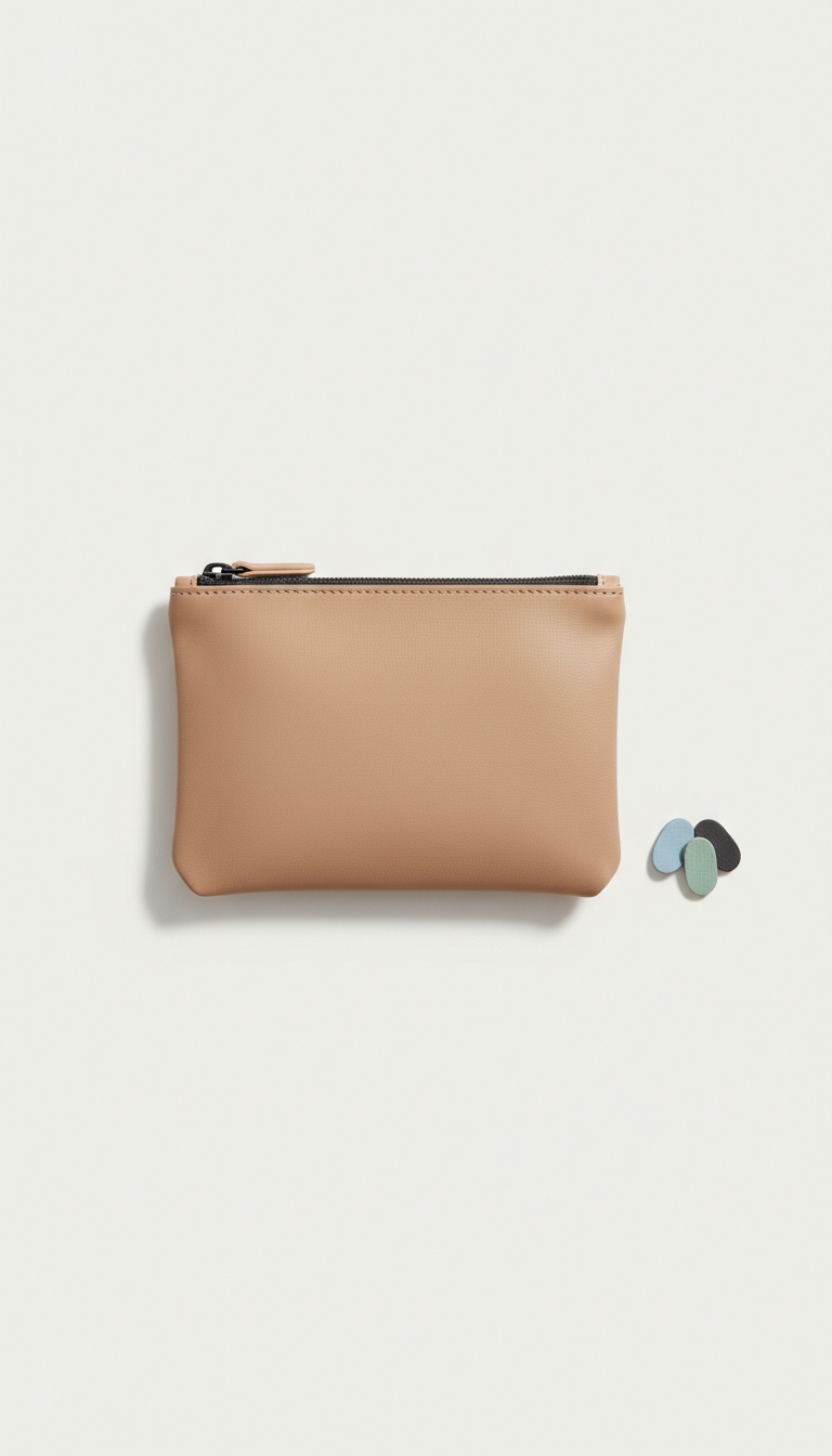 Vegan Leather Zip Pouch